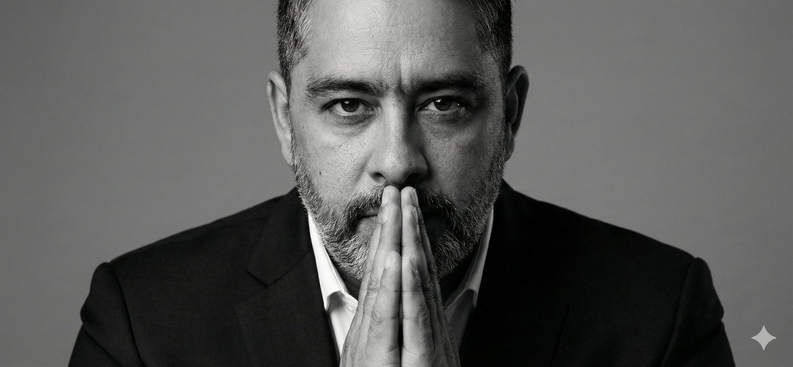 André JB Rodrigues, retrato em preto e branco